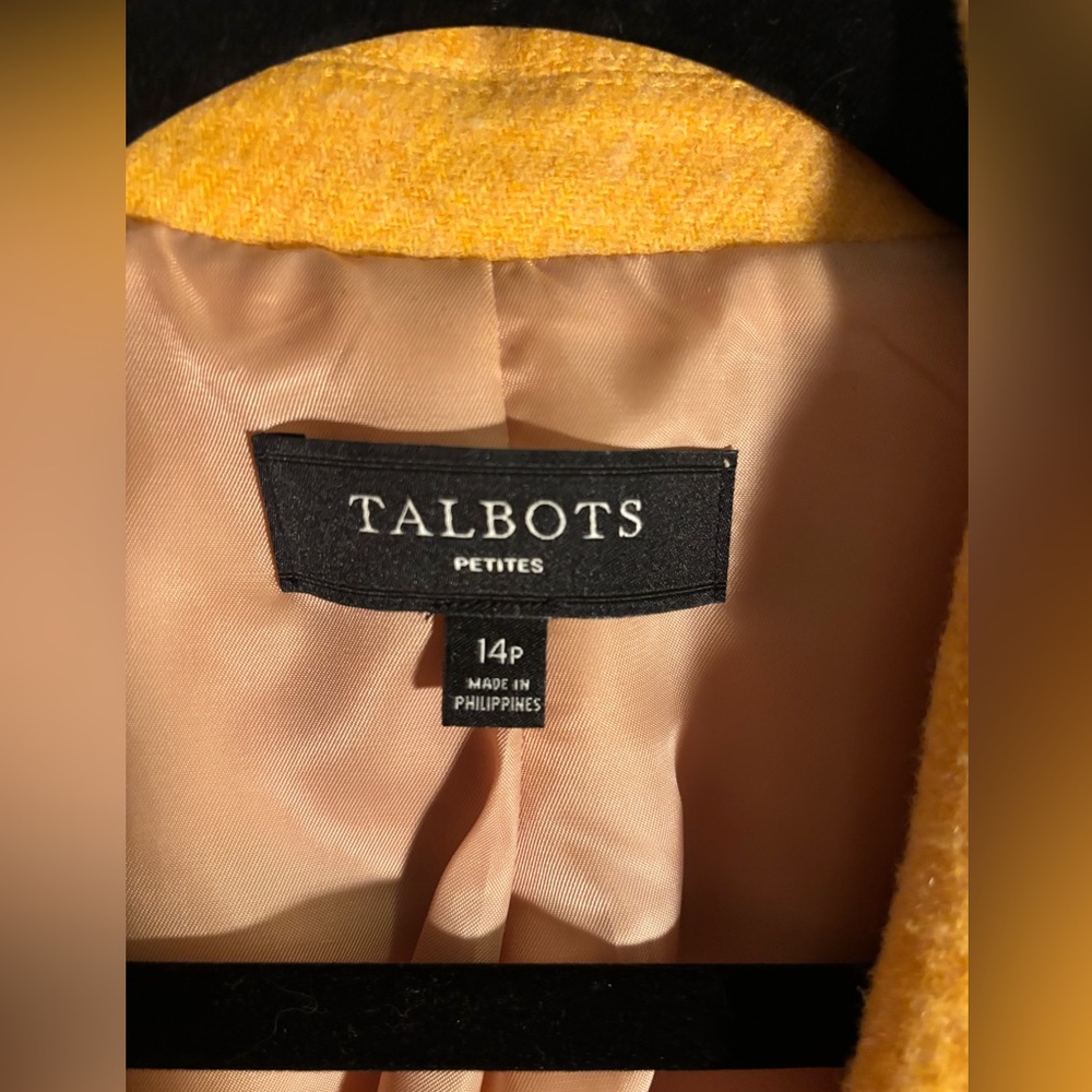 Talbots Mustard Wool blend Blazer - Picture 2 of 9